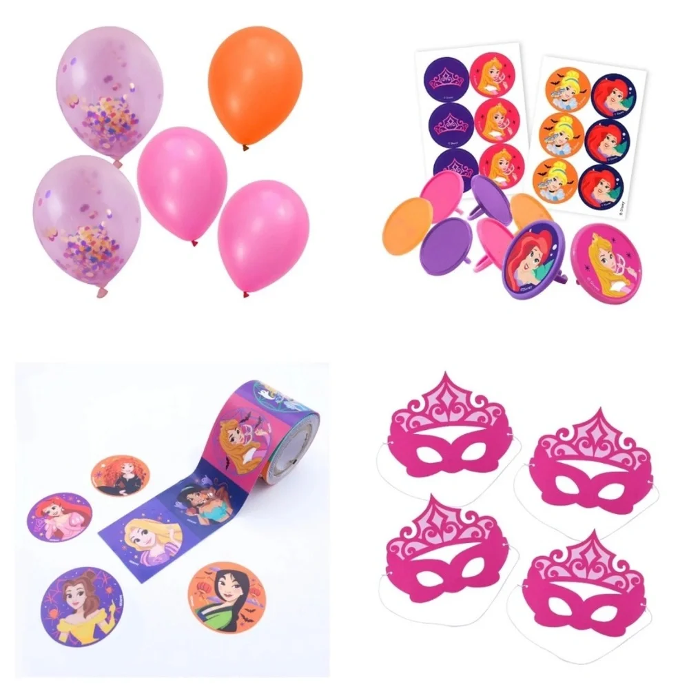 Halloween/Party 200 Piece Disney Princess Trunk or Treat Party Decorating Kit